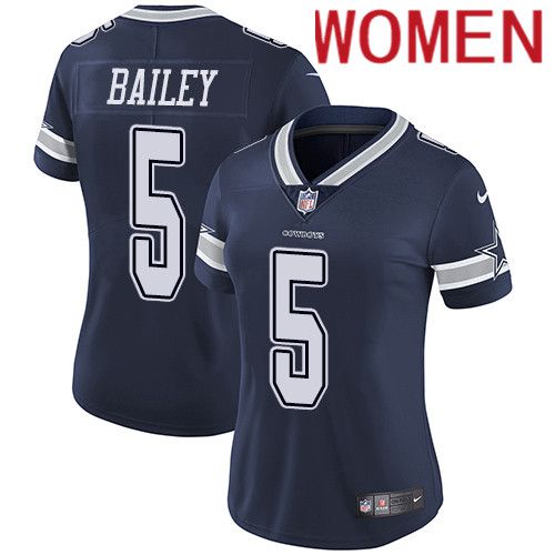 Women Dallas Cowboys #5 Dan Bailey Nike Navy Vapor Limited NFL Jersey